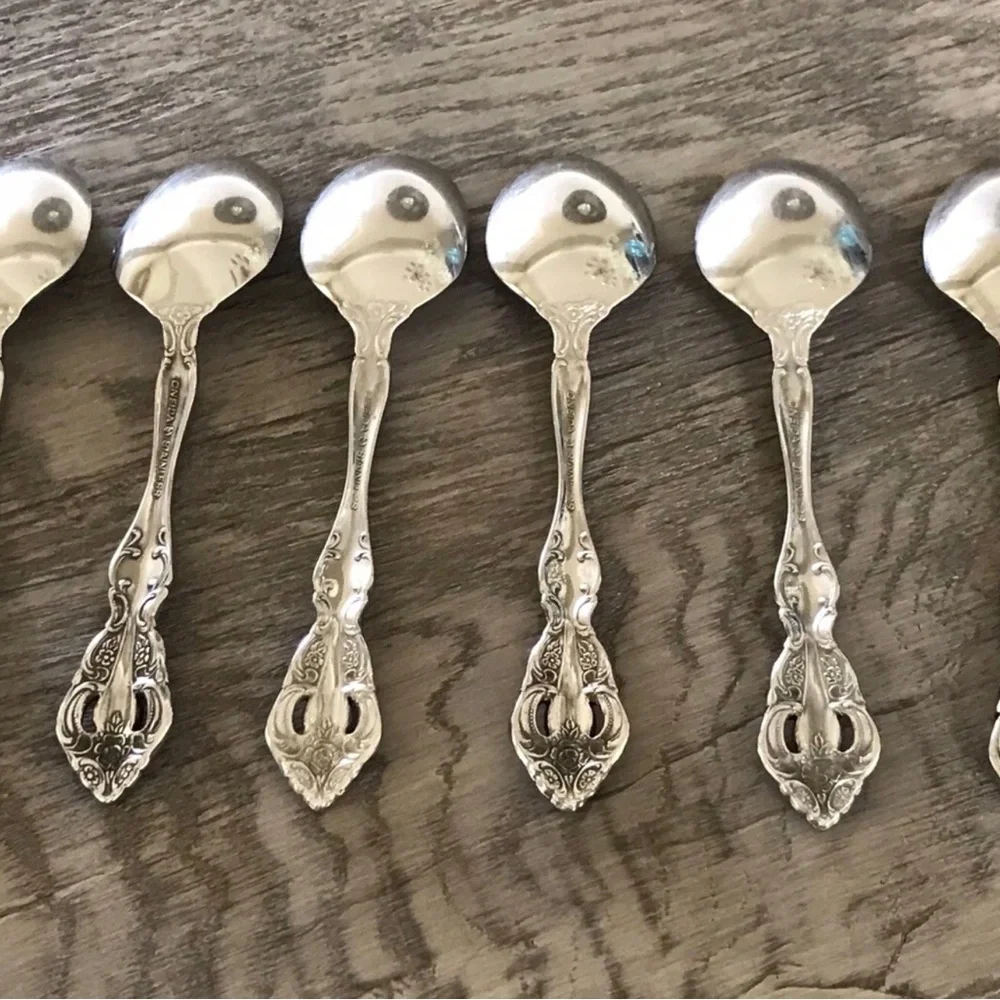 Oneida Michelangelo Cube Set of 6 Stainless Steel Teaspoons - Picture 5 of 8